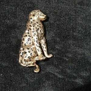 Anne Klein GoldTone Pin w/clear rhinestone accents